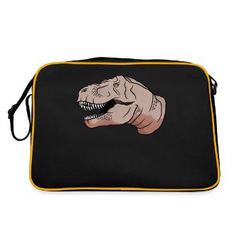 T-Rex Jeu de mots drôle Dino cadeau - Sac Retro - noir/or - Dos