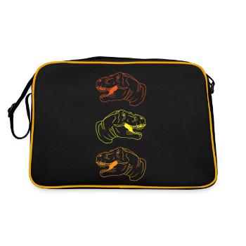 T-Rex Trio fluo Style Cool idée cadeau - Sac Retro - noir/or - Dos