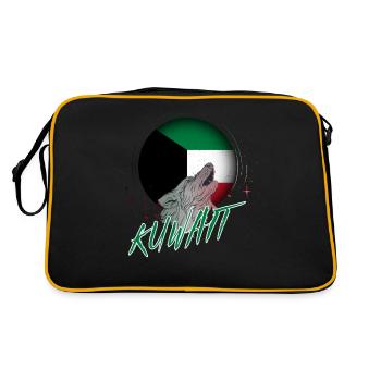 Kuwait - Retro Tasche - Schwarz/Gold - Hinten