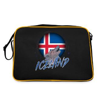 Islande - Sac Retro - noir/or - Dos