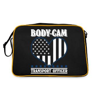 Police Body-Cam Policeman - Retro Bag - black/gold - Back