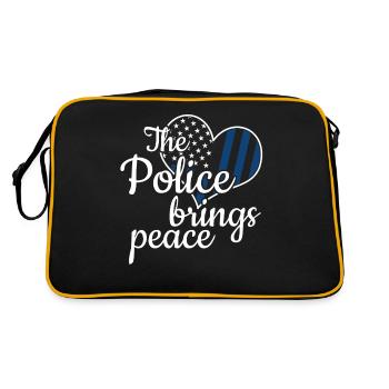 Patriotisme du cœur de l’officier de police - Sac Retro - noir/or - Dos
