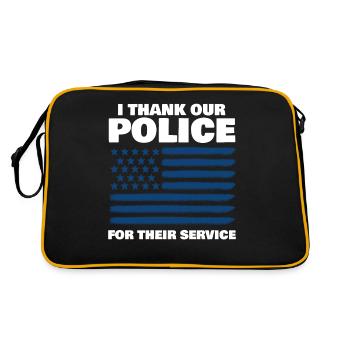 Officier de police USA Patriotisme - Sac Retro - noir/or - Dos