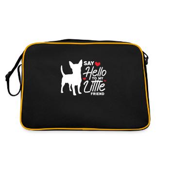 Chihuahua chien chien école chien propriétaire cadeau - Sac Retro - noir/or - Dos