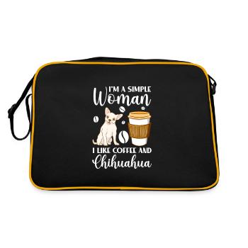 Chihuahua chien chien école chien propriétaire cadeau - Sac Retro - noir/or - Dos