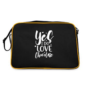 Chocolat Chocolat Nourriture Cacao Cadeau - Sac Retro - noir/or - Dos