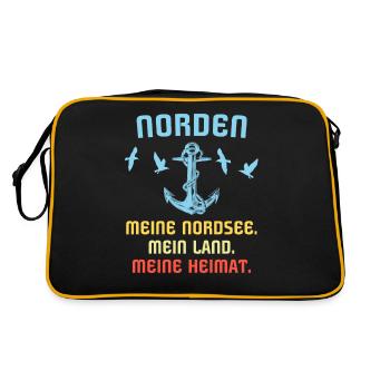 Norden - Retro Tasche - Schwarz/Gold - Hinten
