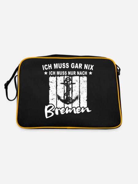 Bremen - Retro Tasche - Schwarz/Gold