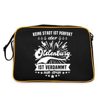 Oldenburg Oldenburger - Retro Tasche - Schwarz/Gold - Hinten