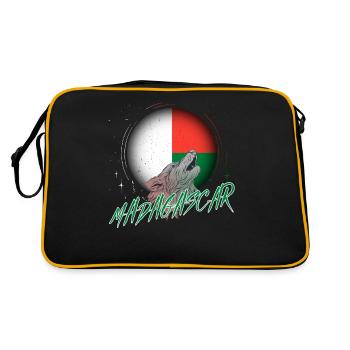 Madagaskar - Retro Tasche - Schwarz/Gold - Hinten
