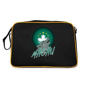 Macau - Retro Tasche - Schwarz/Gold - Hinten