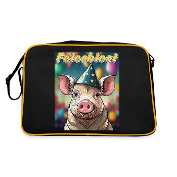 BÊTE DE CÉLÉBRATION DE COCHON - Sac Retro - noir/or - Dos