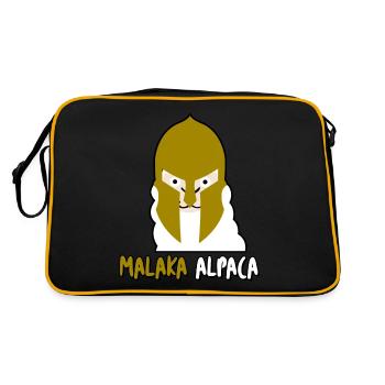 Malaka Alpaca - Retro Tasche - Schwarz/Gold - Hinten