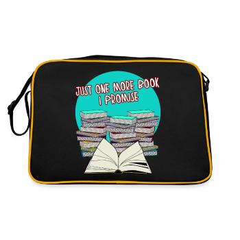 Books Book Reading Bookworm Read - Retro Bag - black/gold - Back