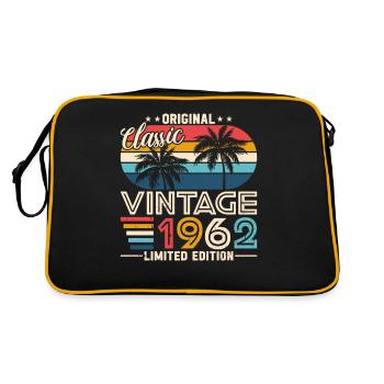 Vintage 1962 anniversaire rétro - Sac Retro - noir/or - Dos