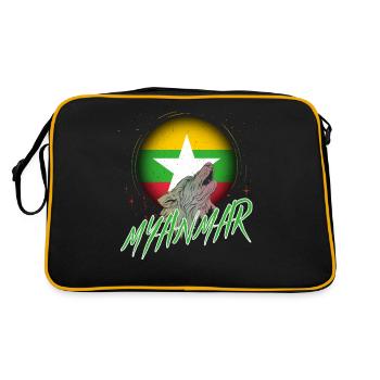 Myanmar - Retro Bag - black/gold - Back