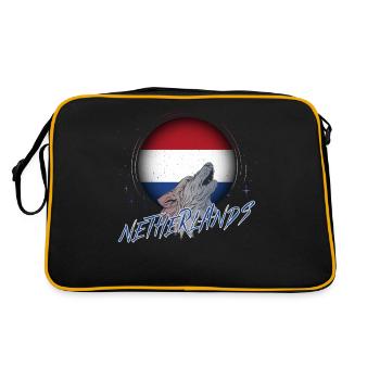 Niederlande - Retro Tasche - Schwarz/Gold - Hinten