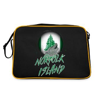 Norfolkinsel - Retro Tasche - Schwarz/Gold - Hinten
