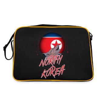 Corée du Nord - Sac Retro - noir/or - Dos