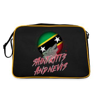 Saint Kitts and Nevis - Retro Bag - black/gold - Back