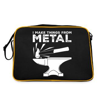 Metalworker Metal Work Blacksmith Welder - Retro Bag - black/gold - Back