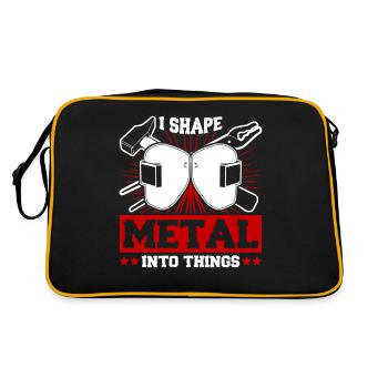 Metalworker Metal Work Welder Blacksmith - Retro Bag - black/gold - Back