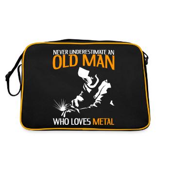 Blacksmith Welder Metalworker Metal Work - Retro Bag - black/gold - Back