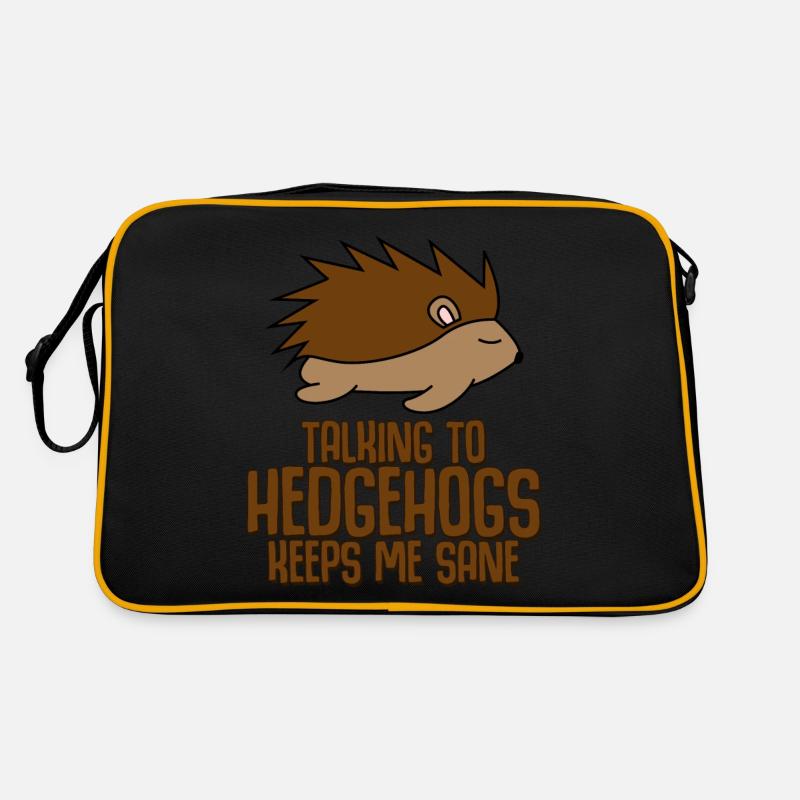 Hedgehog Funny Hedgehogs Retro Tasche