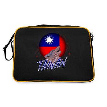 Taiwan - Retro Tasche - Schwarz/Gold - Hinten