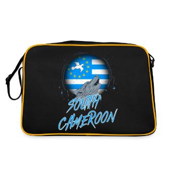 Südkamerun - Retro Tasche - Schwarz/Gold - Hinten