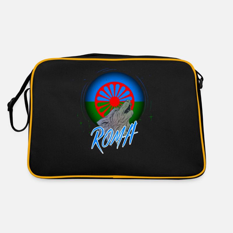 Roma - Retro Tasche - Schwarz/Gold