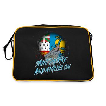 Saint Pierre and Miquelon - Retro Bag - black/gold - Back