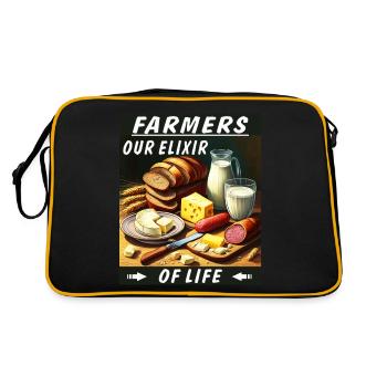 FARMERS OUR ELIXIR OF LIFE - Retro Bag - black/gold - Back