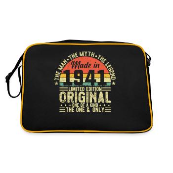 Vintage Geburtstag 1941 - Retro Tasche - Schwarz/Gold - Hinten