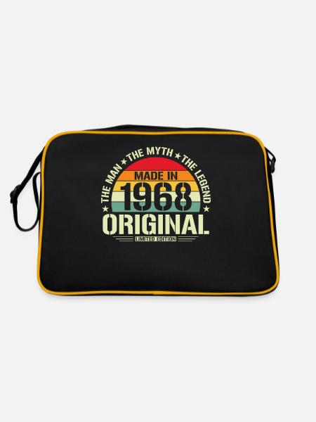 Légendaire 56e anniversaire - Millésime 1968 - Rétro - Sac Retro - noir/or - Dos