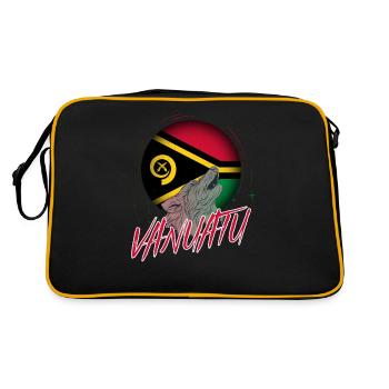 Vanuatu - Retro Tasche - Schwarz/Gold - Hinten