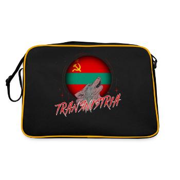 Transnistrien - Retro Tasche - Schwarz/Gold - Hinten