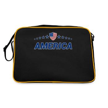Amérique du Nord - Sac Retro - noir/or - Dos