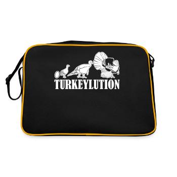 Turkey Egg Thanksgiving Turkeys - Retro Bag - black/gold - Back