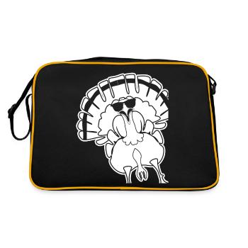 Turkey with Sunglasses Turkeys - Retro Bag - black/gold - Back