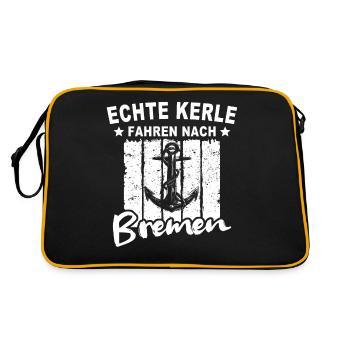 Bremen Bremer - Retro Tasche - Schwarz/Gold - Hinten