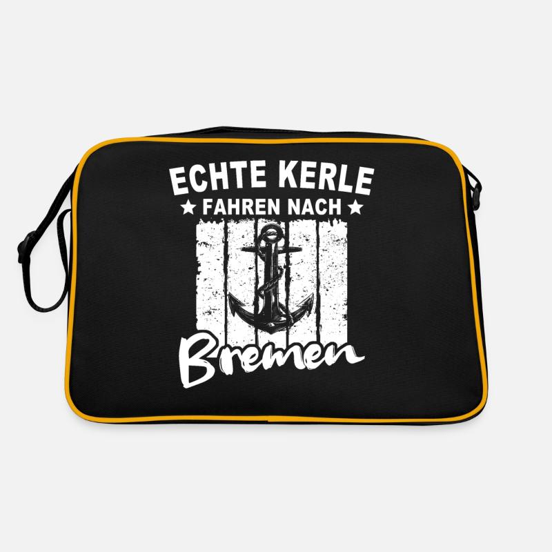 Bremen Bremer - Retro Tasche - Schwarz/Gold