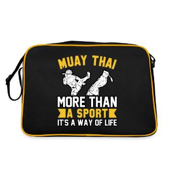 Muay Thai more than a sport it's a way of life - Retro Bag - black/gold - Back
