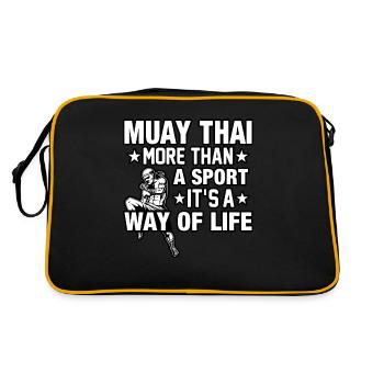 Muay Thai more than a sport it's a way of life - Retro Bag - black/gold - Back