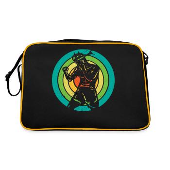 Muay Thaï - Sac Retro - noir/or - Dos