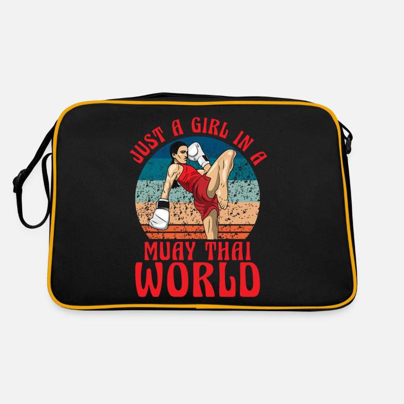 Nur ein Mädchen in einer Muay Thai Welt Retro Tasche