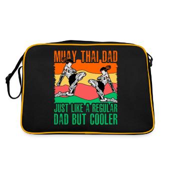 Papa Muay Thai comme un papa normal mais plus cool - Sac Retro - noir/or - Dos