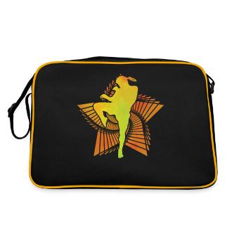 Muay Thaï - Sac Retro - noir/or - Dos