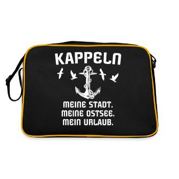Kappeln - Retro Tasche - Schwarz/Gold - Hinten