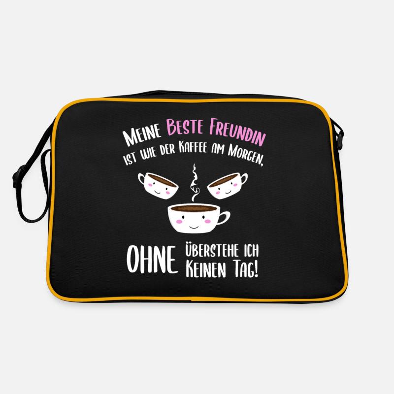 Freundinnen Trio Kaffeerunde Glück Retro Tasche